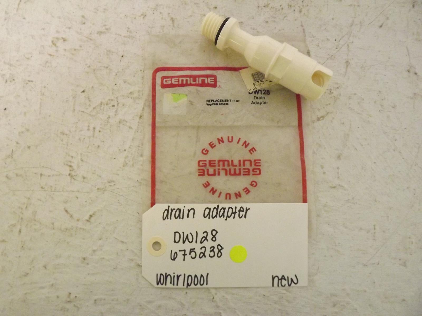 Whirlpool Dishwasher DW128 675238 Drain Adapter New Whirlpool Dishwasher DW128 675238 Drain Adapter New